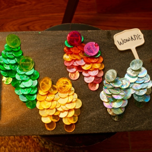 Natural Shell Tassel Chandelier Dangling earrings - Picture 6 of 7